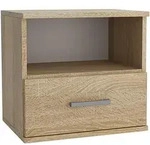 Masseno Nachttisch, Sonoma Eiche, Holzwerkstoff, 1 Schubladen, 48x50x35 cm,