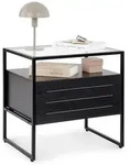 Idimex Nachttisch, Schwarz, Glas, Mode, Rechteckig, 50x51x40 cm, Schlafzimmer,