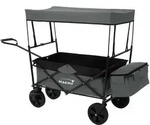 Hauki Bollerwagen, Grau, Metall, 53x104x170 cm, Gartenzubeh&ouml;r, Gartenpflege