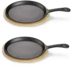 Echtwerk Pfannenset Rund, Schwarz, Metall, 2-teilig, 0,25 L, 18x2x38 cm, kratzfest,