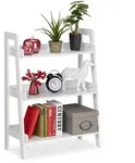 Relaxdays Standregal, Wei&szlig;, Holzwerkstoff, 61x82.5x29 cm, Wohnzimmer, Regale,