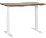 Beliani Schreibtisch, Dunkelbraun, Wei&szlig;, Holz, 120x63x72 cm, Arbeitszimmer,