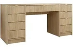 Mirjan24 Schreibtisch, Natur, Holzwerkstoff, 9 Schubladen, Rechteckig,Rechteckig,