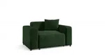 Fun M&ouml;bel Sessel, Dunkelgr&uuml;n, Textil, 145x75x98 cm, Wohnzimmer, Sessel,