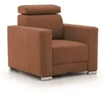 Fun M&ouml;bel Sessel, Rotbraun, Textil, Ottomane links, 94x92x93 cm, Wohnzimmer, Sessel,