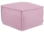 Beliani Pouf, Pink, Naturmaterialien, Quadratisch, 50x30x50 cm, Wohnzimmer, Hocker,