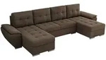 MKS Wohnlandschaft, Braun, Metall, 5-Sitzer, U-Form, 336x85x157 cm, Wohnzimmer, Sofas