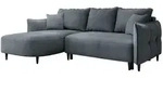 Mirjan24 Ecksofa, Dunkelgrau, Holz, 5-Sitzer, L-Form,L-Form, 244x165 cm, Wohnzimmer,