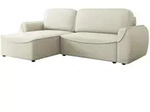 Mirjan24 Ecksofa, Creme, Kunststoff, 5-Sitzer, L-Form, 261x175 cm, Wohnzimmer, Sofas