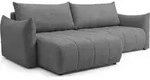 WFL Group Ecksofa, Grau, Textil, 4-Sitzer, einzeln stellbar,L-Form, 260x154 cm,