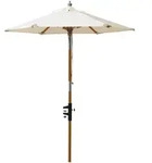 Gardenson Sonnenschirm, Wei&szlig;, Holzwerkstoff, 180x180 cm, Sonnen- & Sichtschutz,