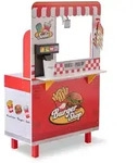 Teamson Kids Burgerladen, Rot, Holzwerkstoff, 40x96x59 cm, Spielzeug,