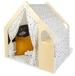 Pinolino Spielhaus Thilda, Mehrfarbig, Kiefer, Birke, Holz, Textil, Birke, Kiefer,