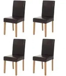 Chefgastro Esszimmerstuhl, Braun, Leder, 4-Sitzer, 43x90x56 cm, Esszimmer, St&uuml;hle,