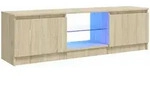 vidaXL Tv-Schrank, Sonoma Eiche, Holz, Eiche, 2 F&auml;cher, Rechteckig, 120x36x30 cm,
