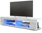 Vladon Lowboard, Hellgrau, Holzwerkstoff, 134.5x30.5x38.5 cm, Wohnzimmer, Wohnw&auml;nde,