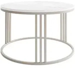 Lookway Couchtisch, Kaschmir, Wei&szlig;, Holzwerkstoff, 70x48x70 cm, Wohnzimmer,