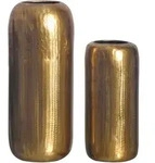 Livetastic Dekovase, Gold, Metall, rund, stehend, zum Stellen, handgemacht, auch f&uuml;r