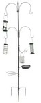 Relaxdays Vogelfutterstation, Grau, Metall, 55.9x231x5 cm, Gartenzubeh&ouml;r,