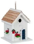 Relaxdays Vogelhaus, Mehrfarbig, Holz, 18x23.5x18 cm, Gartenzubeh&ouml;r, Gartenpflege,