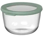 Mepal Frischhaltedose Cirqula, Klar, Salbeigr&uuml;n, Glas, 1 L, rund, 15.9x10x16.9 cm,