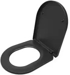 Relaxdays Toilettensitz, Anthrazit, Kunststoff, Metall, 36x4x42 cm, Badezimmer, WC