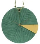 Onzeno Wanduhr, Gr&uuml;n, Metall, Holzwerkstoff, 1.3x47x2 cm, Dekoration, Uhren,