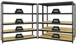 Proregal Schwerlastregal, Schwarz, Metall, Rechteckig, 540x180x45 cm, Freizeit,