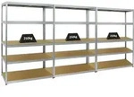 Proregal Schwerlastregal, Silber, Metall, Rechteckig, 360x180x60 cm, Freizeit,