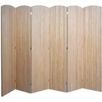 MCW Paravent, Braun, Holz, Bambus, 245x170x2 cm, Wohnzimmer, Raumteiler & Paravents,