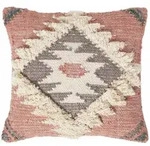 Homescapes Kelim-Kissen, Rosa, Textil, Ethno, F&uuml;llung: Polyester, Quadratisch, 45x45