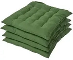 Homescapes Stuhlkissen, Olivgr&uuml;n, Textil, Quadratisch, 40x6.5x40 cm, Oeko-Tex&reg;,