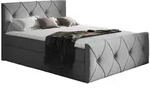 Mirjan24 Boxbett, Grau, Holz, 140x200 cm, Schlafzimmer, Betten, Boxspringbetten