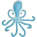Relaxdays Wandhakenleiste, Hellblau, Metall, 15.5x16.5x4 cm, Garderobe,