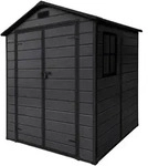 ECD-Germany Gartenhaus, Dunkelgrau, Kunststoff, Rechteckig, 182x220x151 cm,