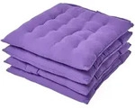 Homescapes Stuhlkissen, Lila, Textil, Quadratisch, 40x6.5x40 cm, Oeko-Tex&reg;,
