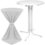Beautissu Stehtisch, Wei&szlig;, Kunststoff, Rundform,Rund,Rund, 80x110x80 cm, Esszimmer,