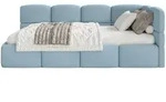 Selsey Jugendbett, Hellblau, Kunststoff, 1-Sitzer, 90x200 cm, Kinder- & Jugendzimmer,