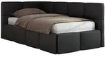 MKS Jugendbett, Schwarz, Textil, Rechteckig, 90x200 cm, Oeko-Tex&reg;, Kinder- &