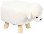 Kesper Kinderhocker, Wei&szlig;, Holz, Kiefer, Schaf, 47x25x25 cm, Kinder- & Jugendzimmer,