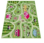 Paco Home Kinderteppich, Gr&uuml;n, Kunststoff, Rechteckig, 140x200 cm, strapazierf&auml;hig,