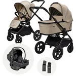 Moon Edition Kinderwagenset GIO Fold SET Air, Sand, Textil, 3-teilig, 58x92x120 cm,