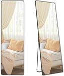 Boxxx Standspiegel, Schwarz, Metall, Glas, rechteckig, 50x160x33 cm, Facettenschliff,