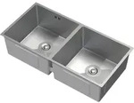 Ml-Design Doppel-Sp&uuml;lbecken, Silber, Metall, Rechteckig, 81.5x20x40 cm, K&uuml;chen,