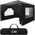 ECD-Germany Pop, Schwarz, Textil, Quadratisch, 300x260x300 cm, Sonnen- & Sichtschutz,