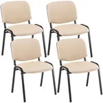 CLP Besucherstuhl, Creme, Metall, 53x83x53 cm, Arbeitszimmer, Besucherst&uuml;hle