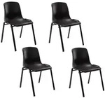 CLP Stuhl, Schwarz, Metall, 47x76x52 cm, Esszimmer, St&uuml;hle, Esszimmerst&uuml;hle,
