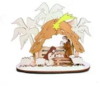 Teelichthalter, Mehrfarbig, Holz, 14x13x10 cm, Dekoration, Weihnachtsdekoration