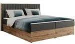 MKS Boxbett, Dunkelgrau, Holz, 2-Sitzer, H3, 7-Zonen, Rechteckig, 140x200 cm,