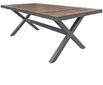 Gardenson Gartentisch, Braun, Dunkelgrau, Metall, Keramik, rechteckig, eckig,
